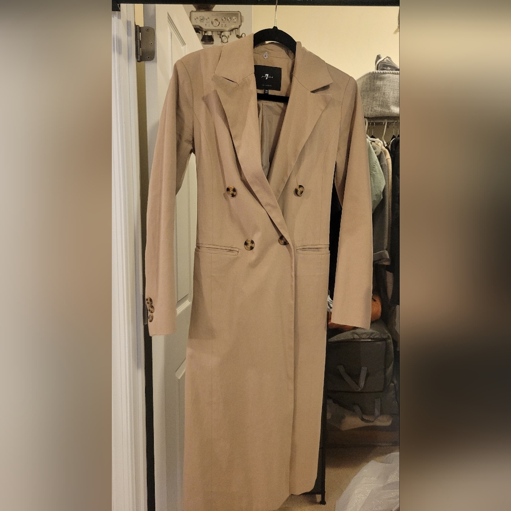 Double-Breasted Tan Coat